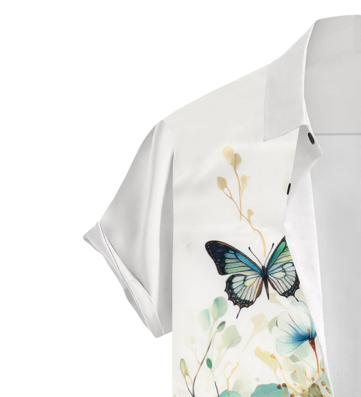 ZEKU Men's Butterfly Floral