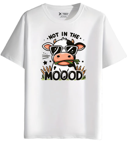 XENOVAURBAN Men's Regular Fit Printed Round Neck Cotton T-Shirt | Graphic Printed Casual Wear Unisex Fit XS to 3XL Tshirt RN-MOOOD