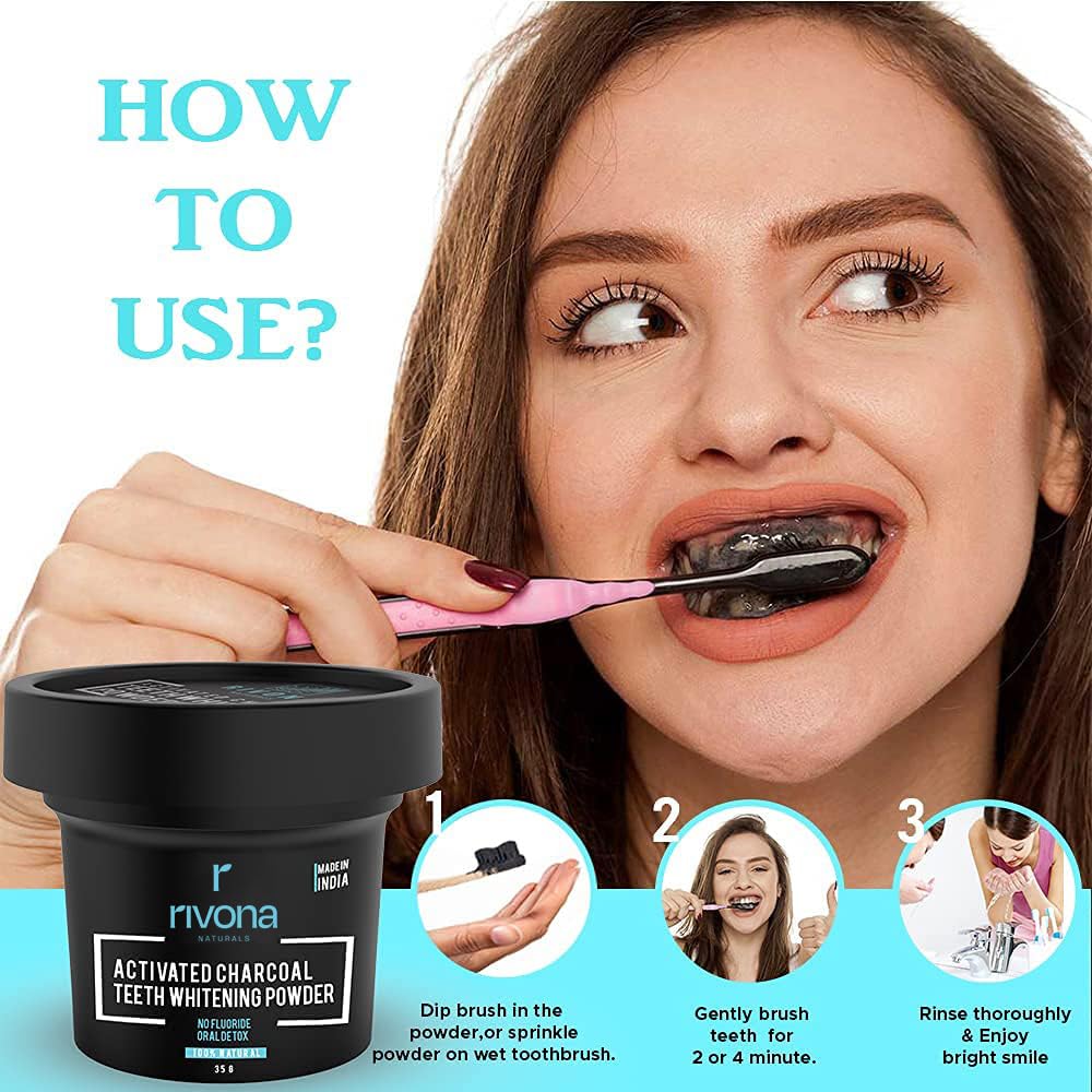 HR charcoal teeth whitning powder