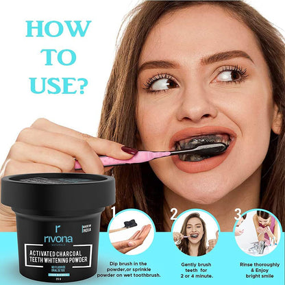 HR charcoal teeth whitning powder