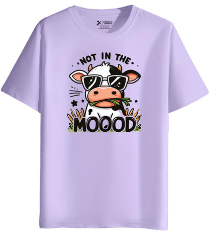 XENOVAURBAN Men's Regular Fit Printed Round Neck Cotton T-Shirt | Graphic Printed Casual Wear Unisex Fit XS to 3XL Tshirt RN-MOOOD
