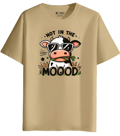 XENOVAURBAN Men's Regular Fit Printed Round Neck Cotton T-Shirt | Graphic Printed Casual Wear Unisex Fit XS to 3XL Tshirt RN-MOOOD