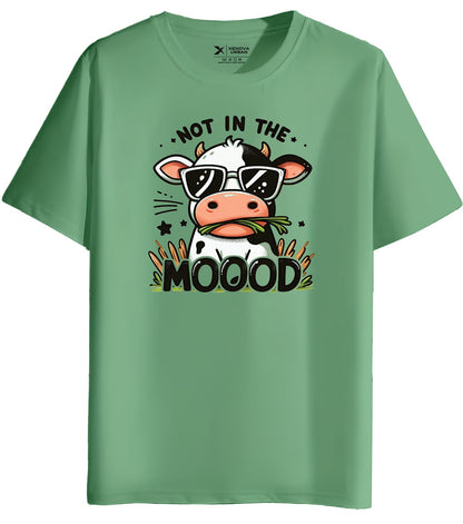 XENOVAURBAN Men's Regular Fit Printed Round Neck Cotton T-Shirt | Graphic Printed Casual Wear Unisex Fit XS to 3XL Tshirt RN-MOOOD