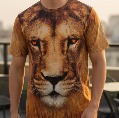 3D Animal Print T Shirt