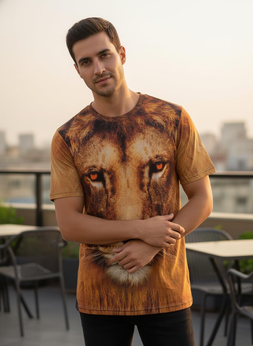 3D Animal Print T Shirt