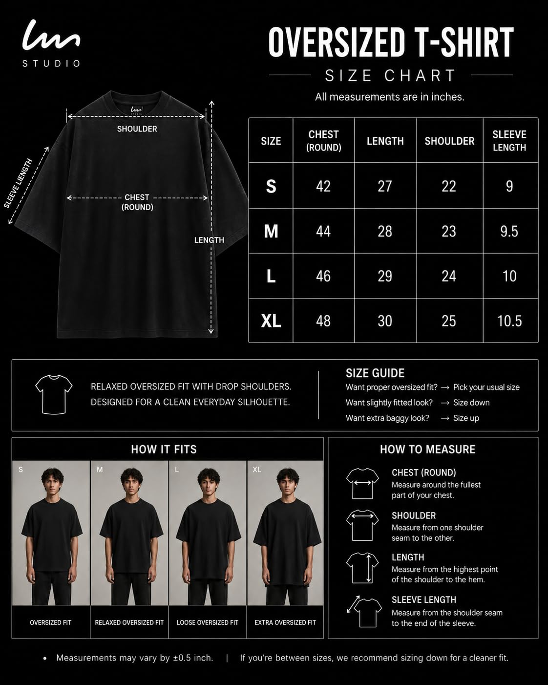 Baggy Fit t shirt for men
