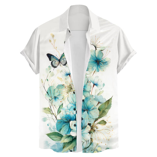 ZEKU Men's Butterfly Floral