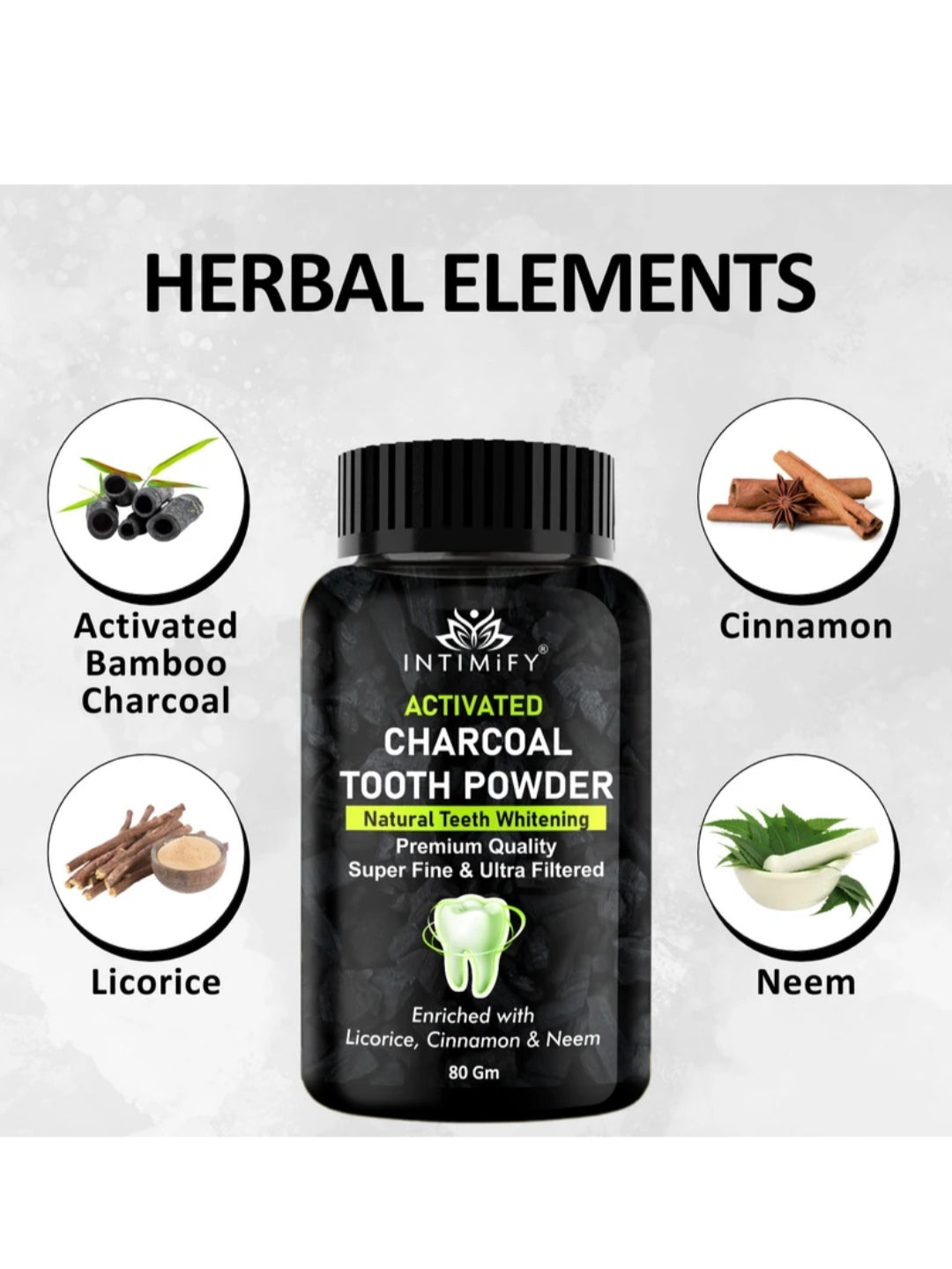 Charcoal teeth whitening