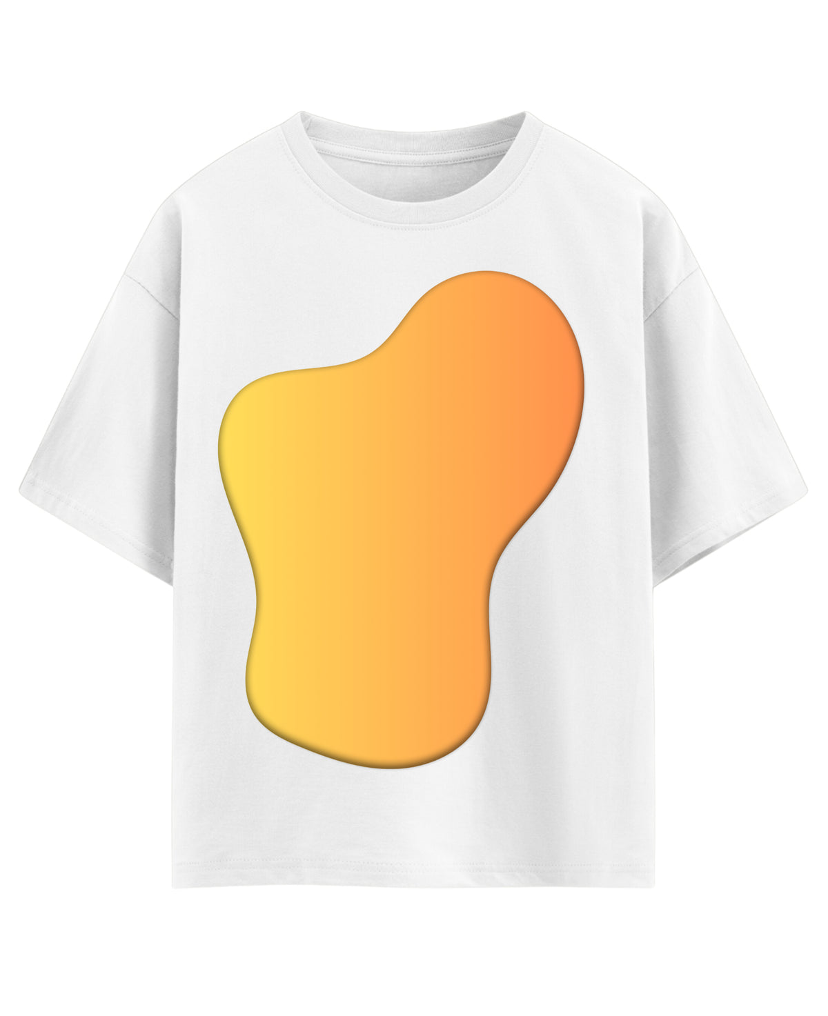White Oversized T-shirt Front Design